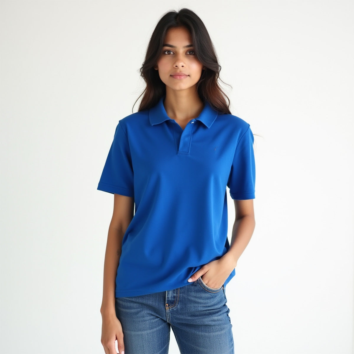 Royal Blue- Regular Fit Solid Unisex Polo Tshirt