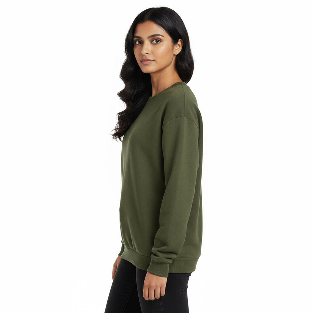 Olive Drift - Solid Sweatshirt