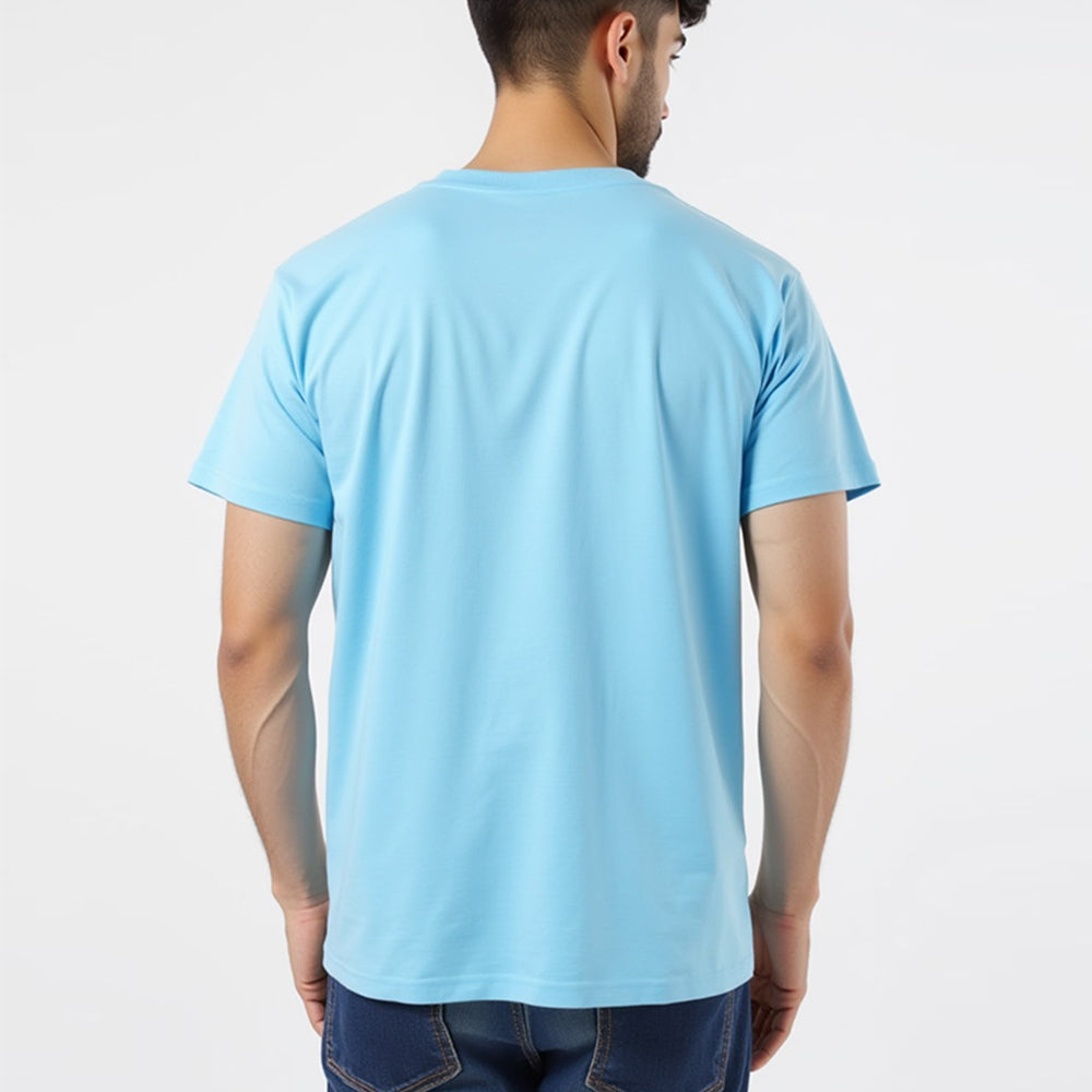 Sky Blue- Solid Unisex Round Neck T-shirt