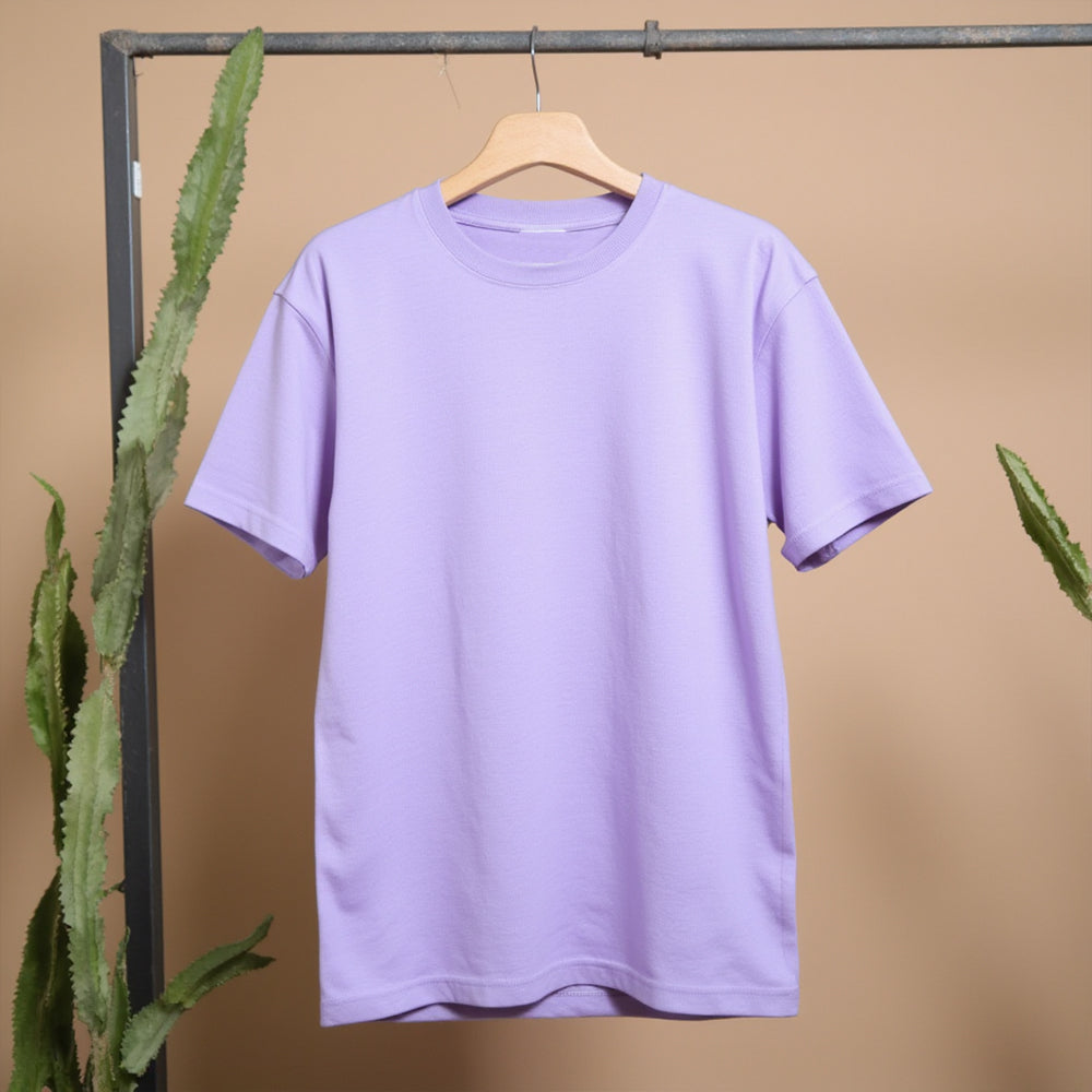 Lavender- Solid Unisex Round Neck T-shirt
