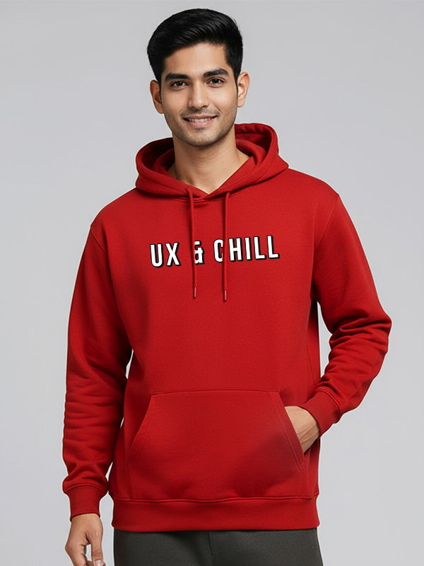 UX & Chill- Red UI UX Hoodie