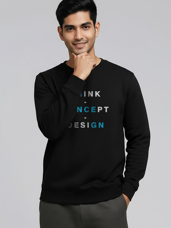 Think Concept Design- Black UI UX Sweatshirt