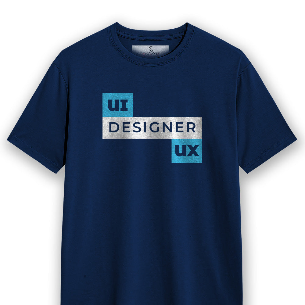 UI UX Designer Tshirt- Navy Blue Round Neck UI UX T-shirt