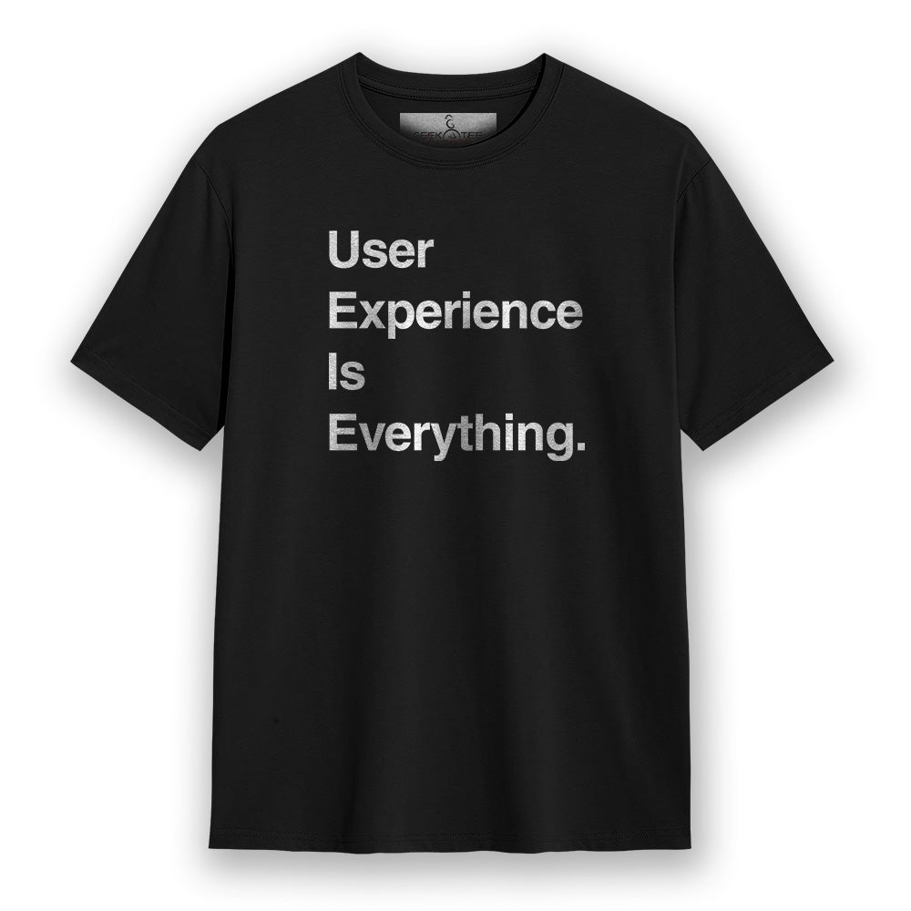 UX Is Everything- Black Round Neck UI UX T-shirt