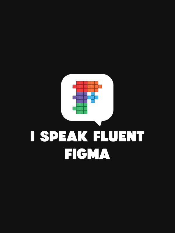 Fluent Figma- Black Round Neck UI UX T-shirt