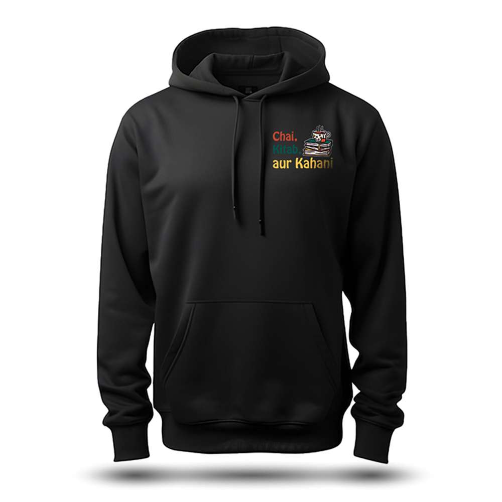 Chai Kitaab Kahani- Black Writer Hoodie