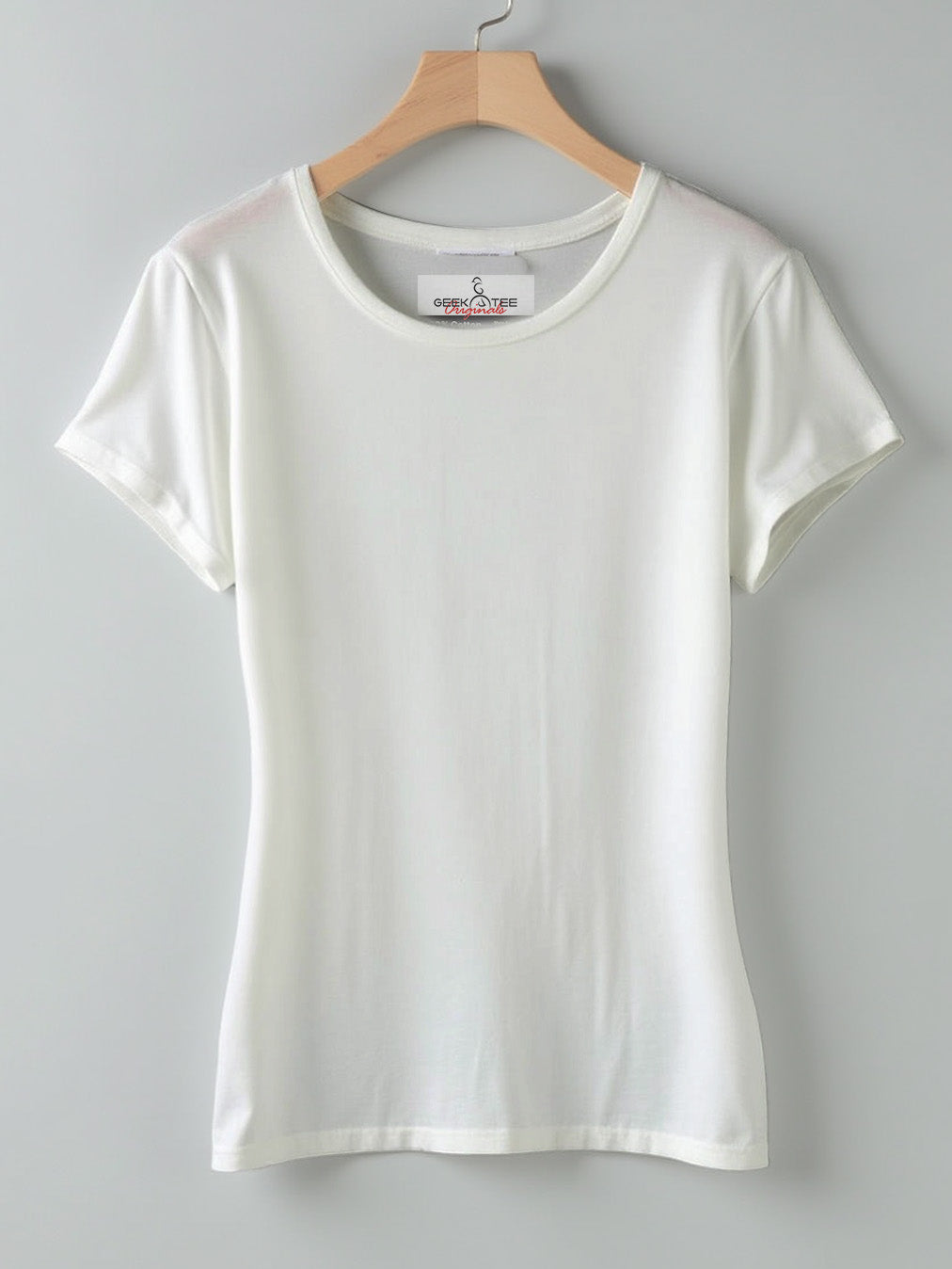 White- Solid Women's Round Neck T-shirt