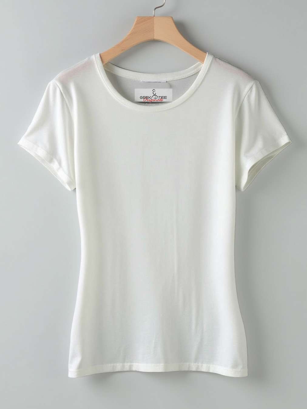 White- Solid Women's Round Neck T-shirt