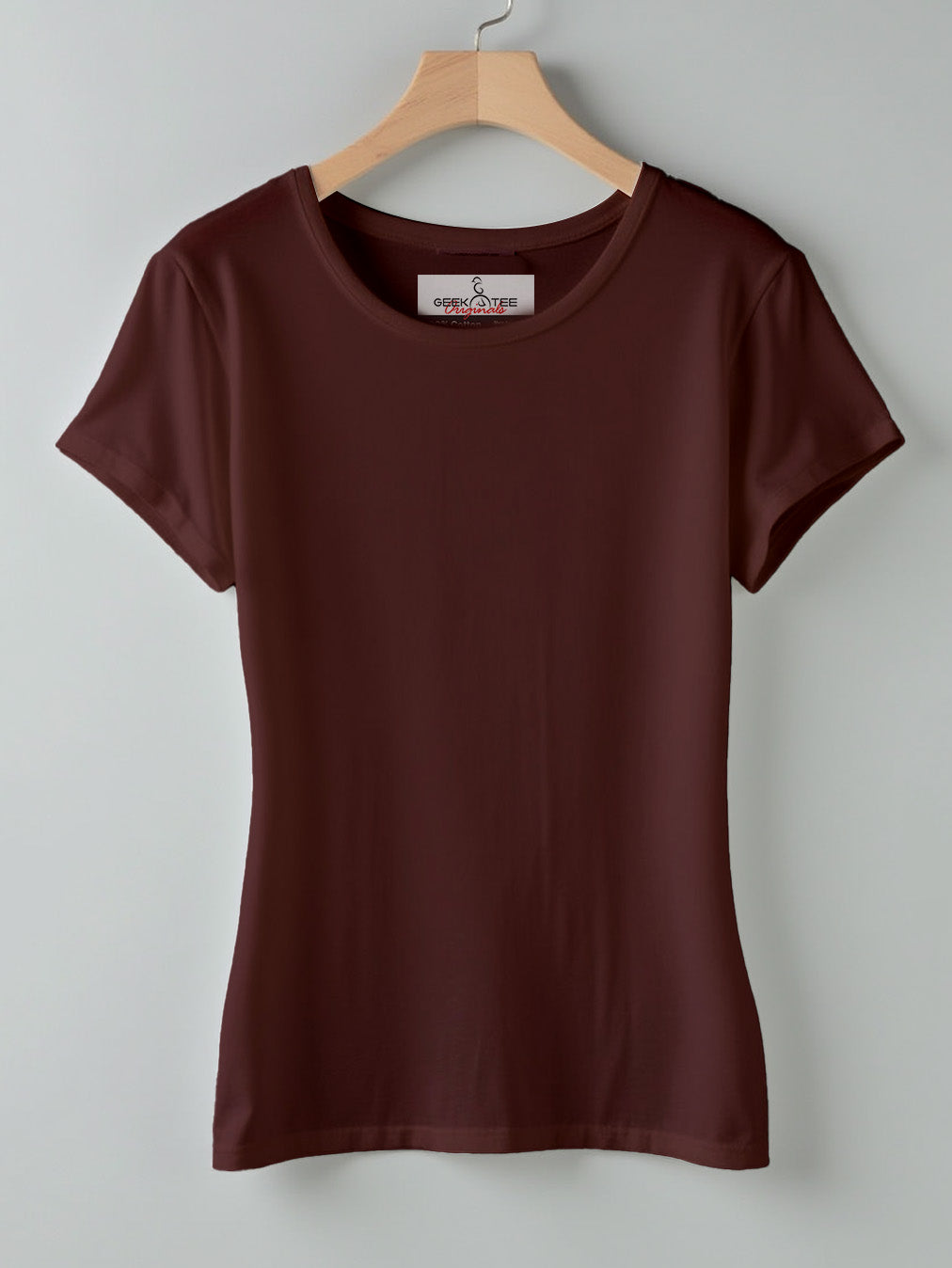 Coffee- Solid Women's Round Neck T-shirt