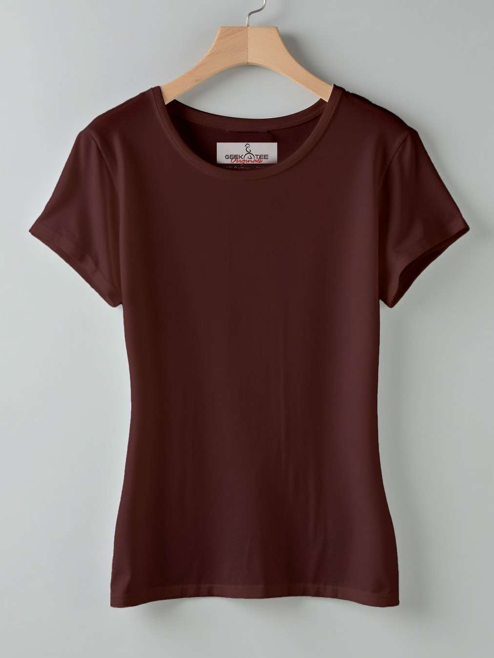 Coffee- Solid Women's Round Neck T-shirt