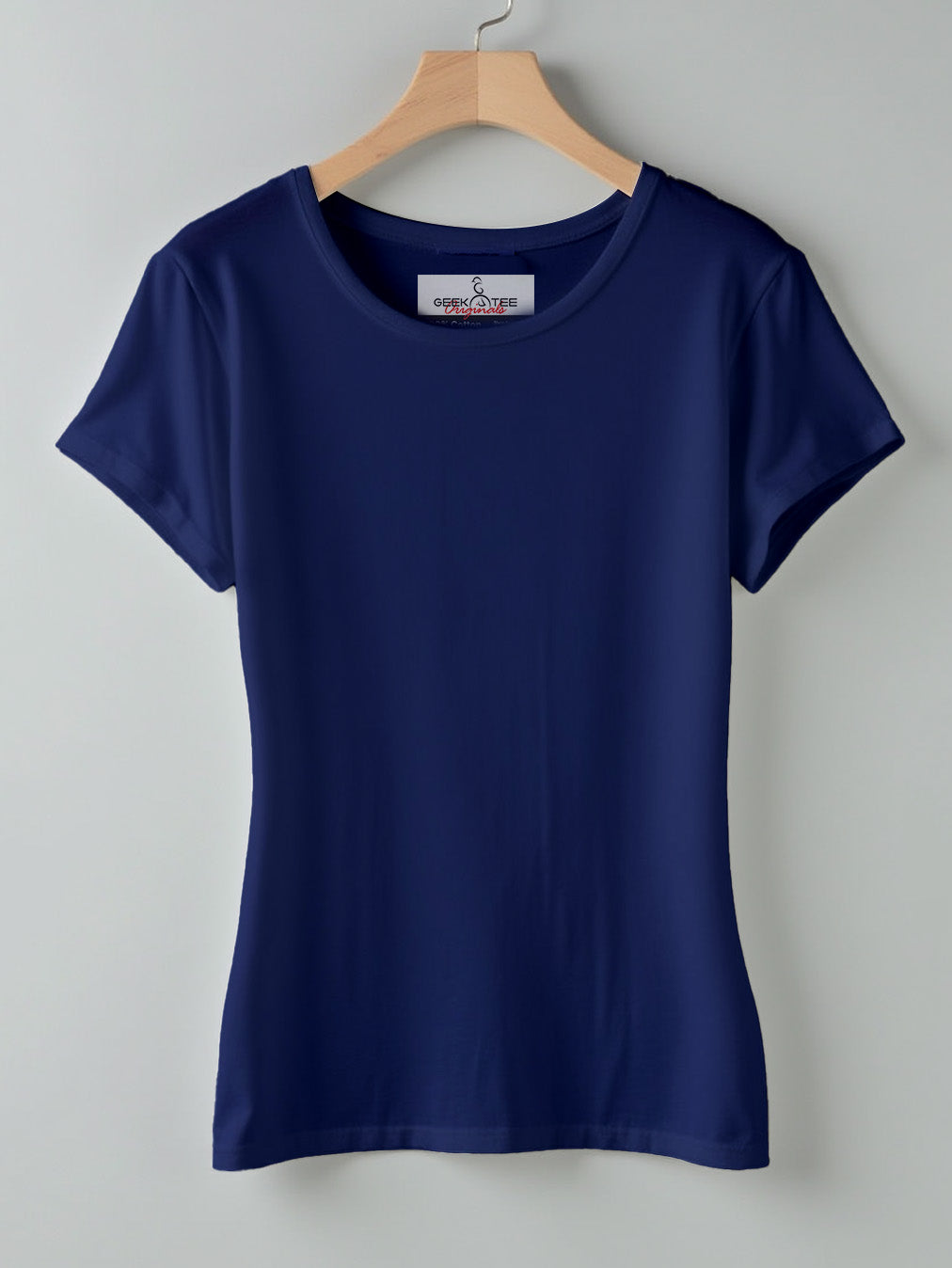 Navy Blue- Solid Women's Round Neck T-shirt