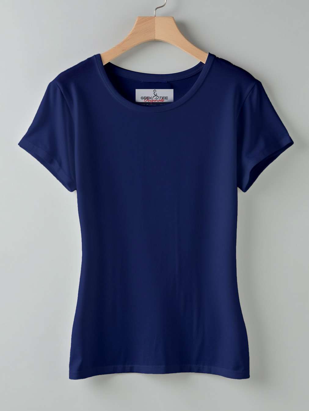 Navy Blue- Solid Women's Round Neck T-shirt