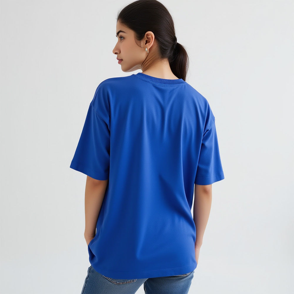 Creating Worlds with Words- Royal Blue Round Neck Writer T-shirt