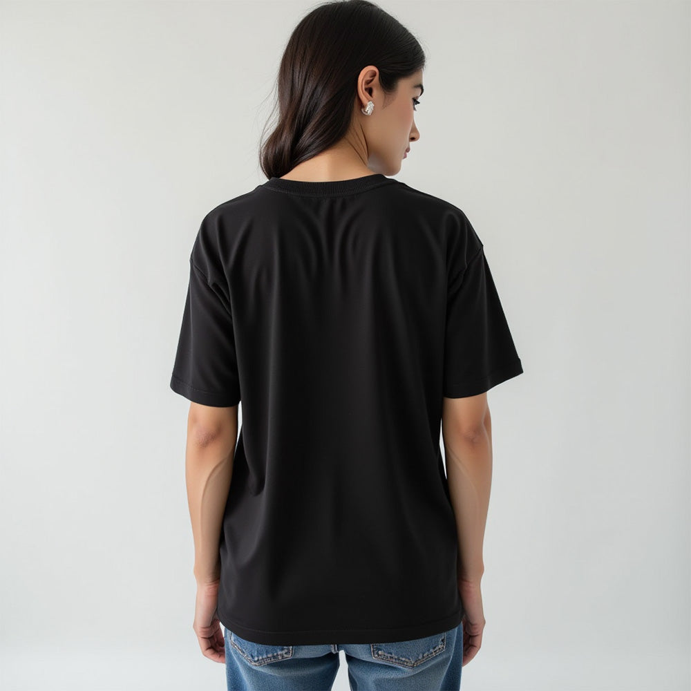 Writer's Block- Black Round Neck Writer T-shirt