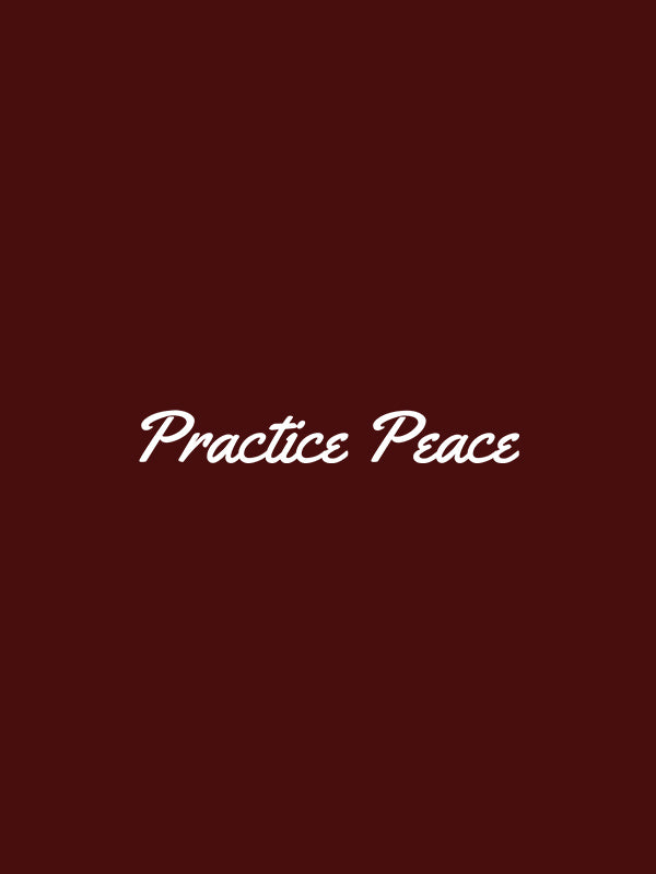 Practice Peace- Maroon Round Neck Yoga T-shirt