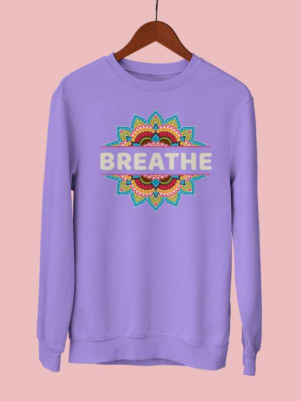 Breathe- Lavender Yoga Sweatshirt