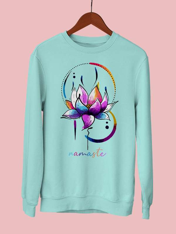 Yoga Flower- Mint Yoga Sweatshirt