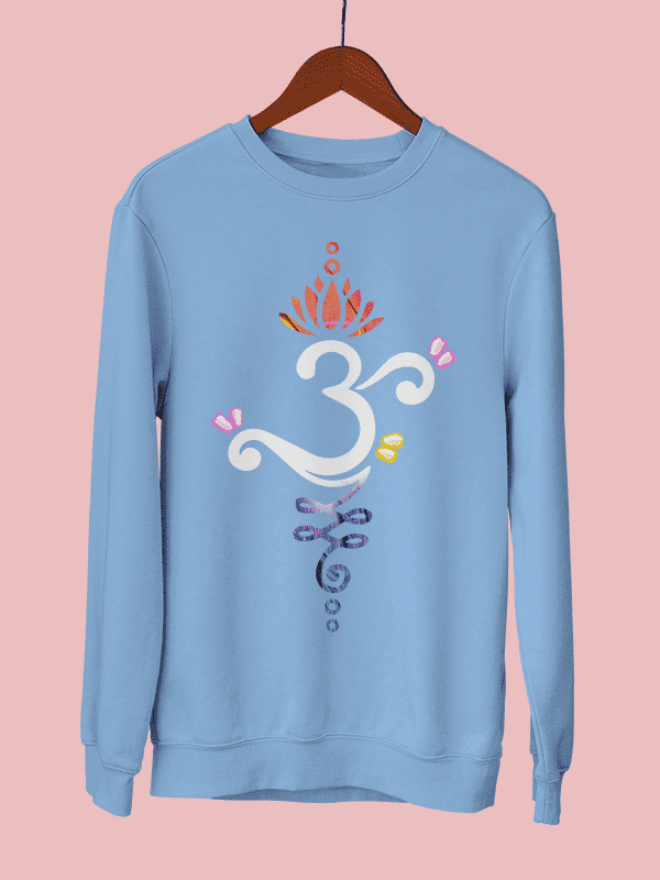 Om Graphic- Baby Blue Yoga Sweatshirt