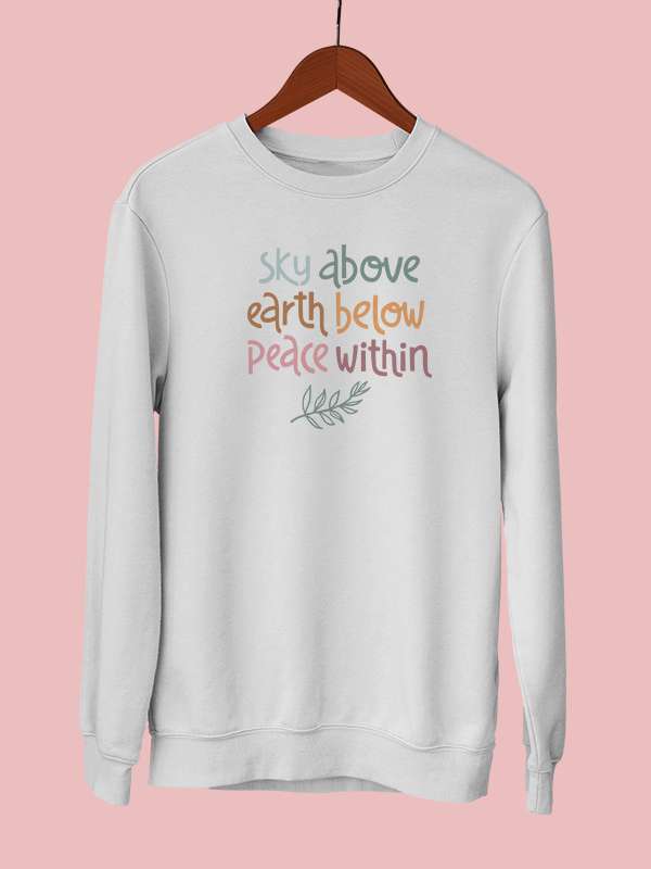 Peace Within- White Yoga Sweatshirt