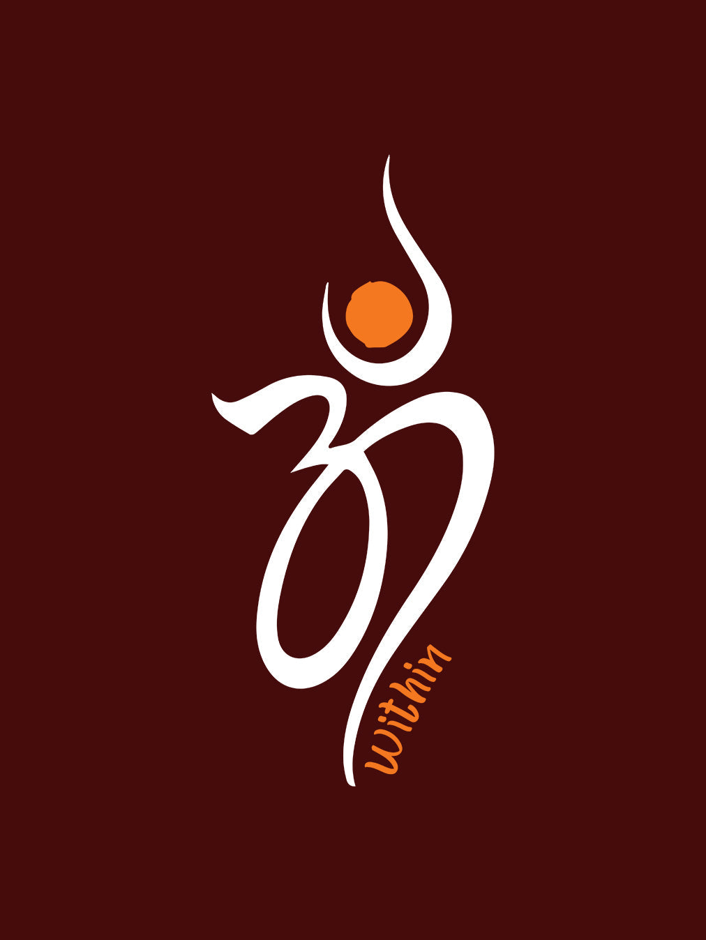 Om Within- Maroon Round Neck Yoga T-shirt