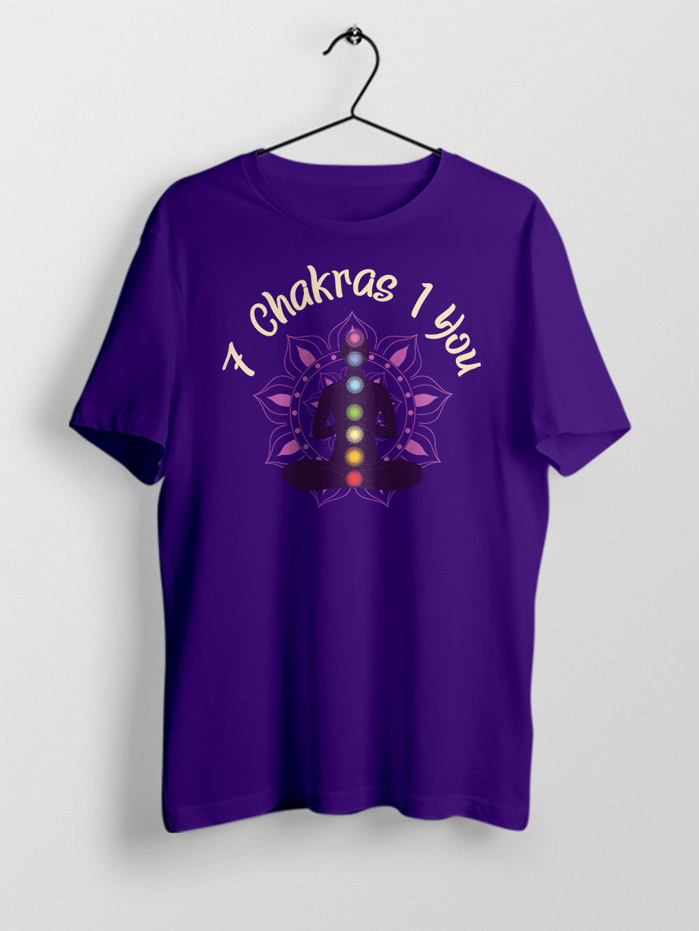 One You- Purple Round Neck Yoga T-shirt