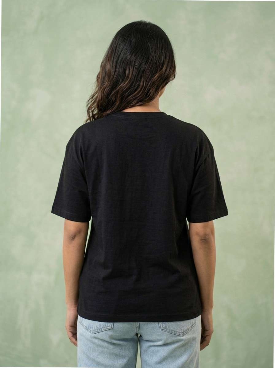 Brows & Lipsticks- Black Round Neck Unisex Makeup Artist T-shirt