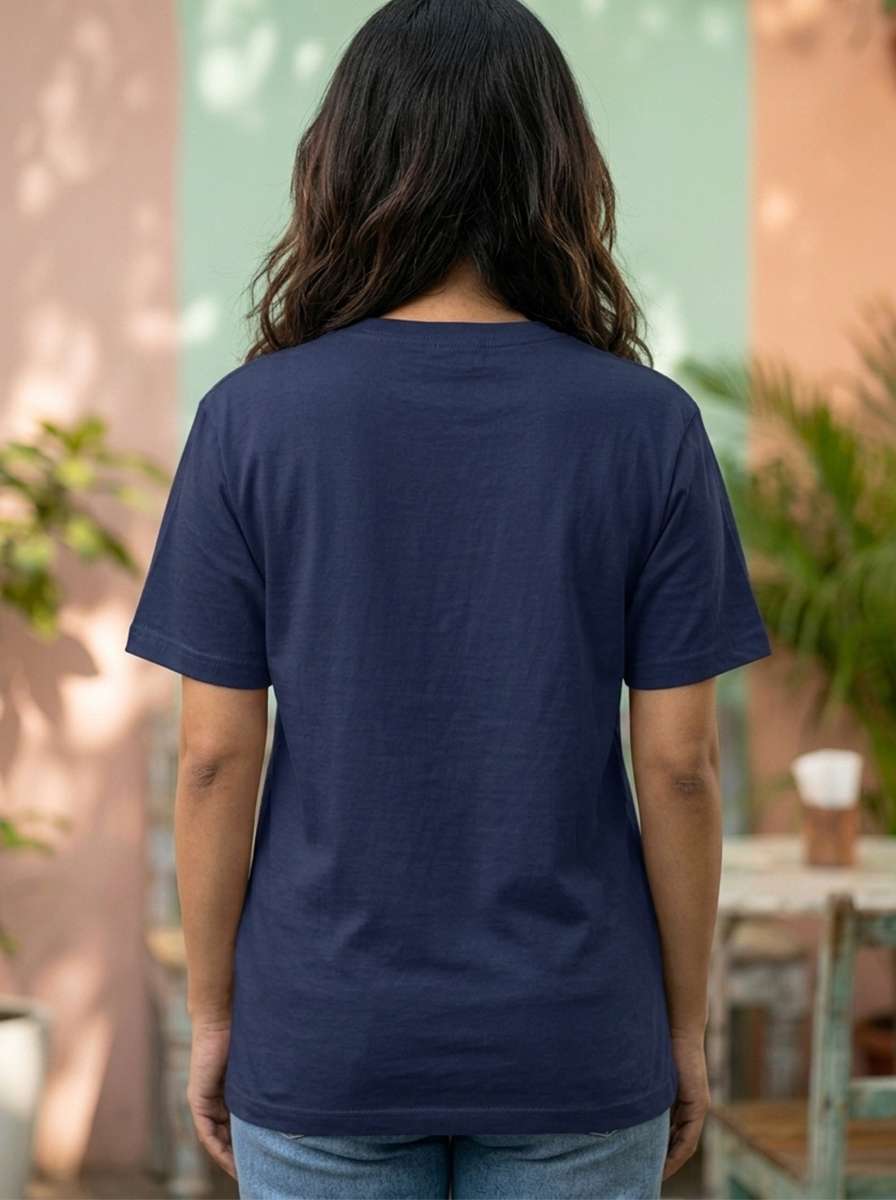 Lashes for Better- Navy Blue Round Neck Unisex Makeup Artist T-shirt