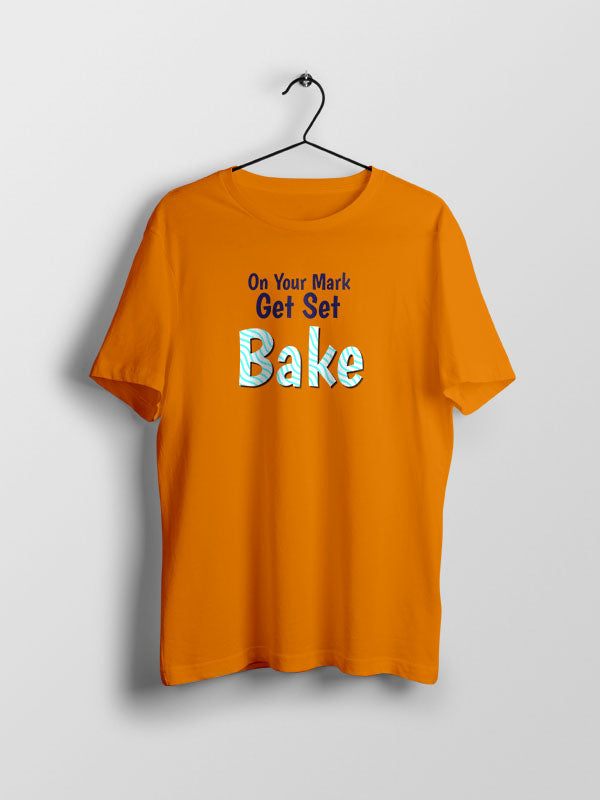 Get Set Bake - Orange Round Neck Baking T-shirt