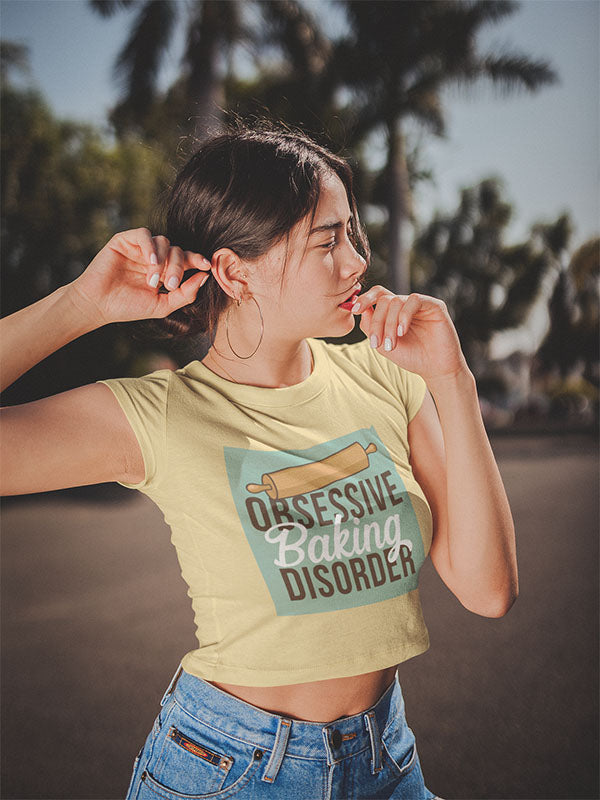 Obssesive Baking Disorder - Beige Baking Crop Top