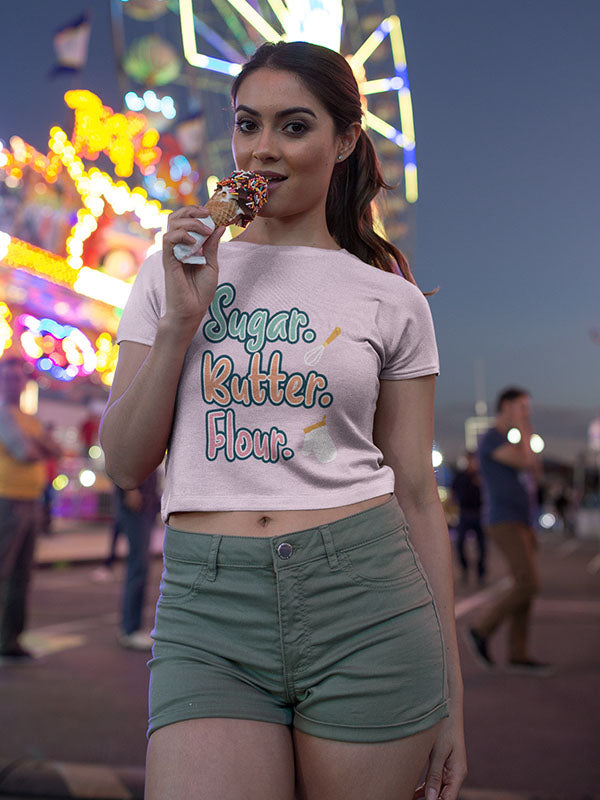 Sugar Butter Flour- Lavender Baking Crop Top