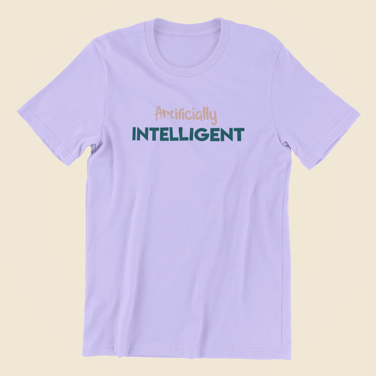 Artificially Intelligent - Lavender Round Neck A.I. Tshirt