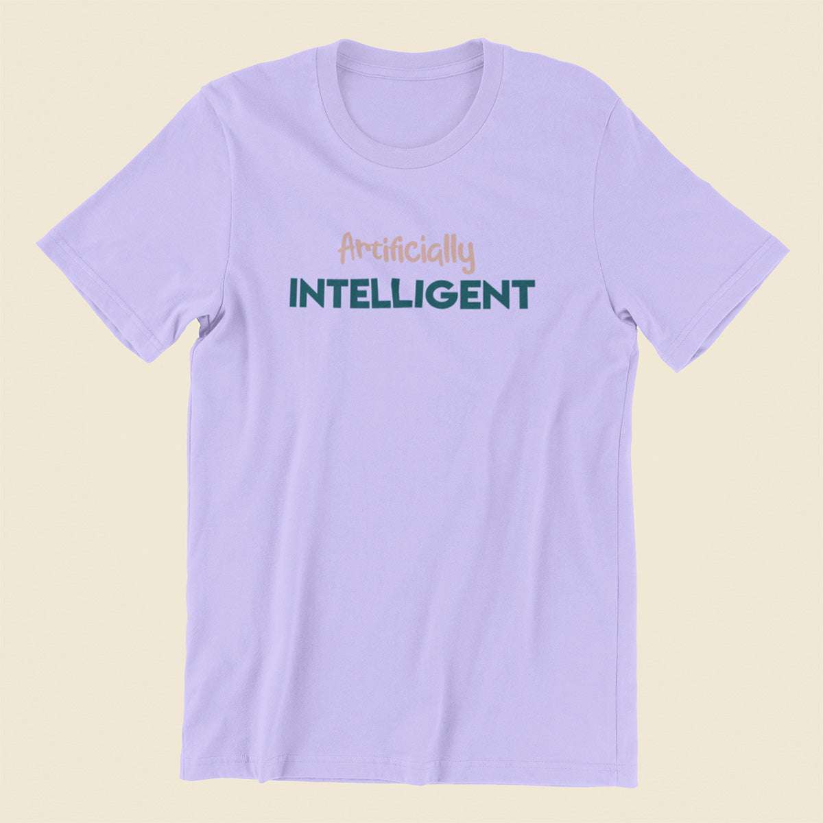 Artificially Intelligent - Lavender Round Neck A.I. Tshirt