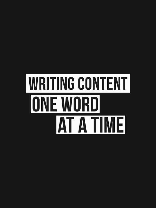 Writing Content- Black Round Neck Writer T-shirt