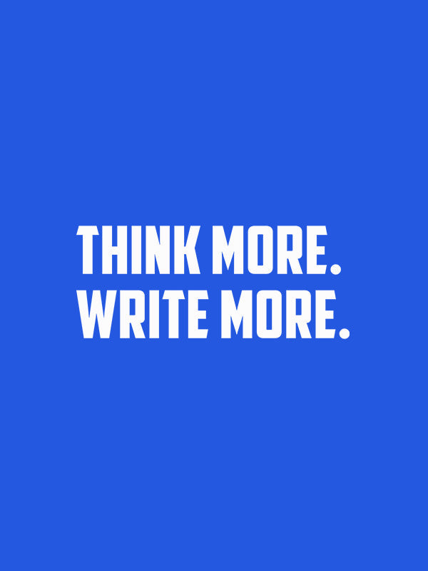 Write More- Royal Blue Round Neck Writer T-shirt