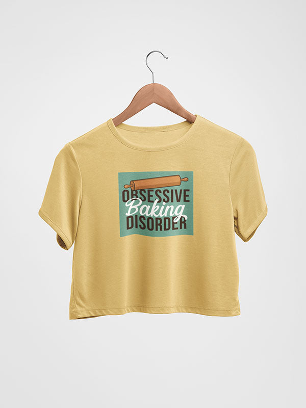 Obssesive Baking Disorder - Beige Baking Crop Top