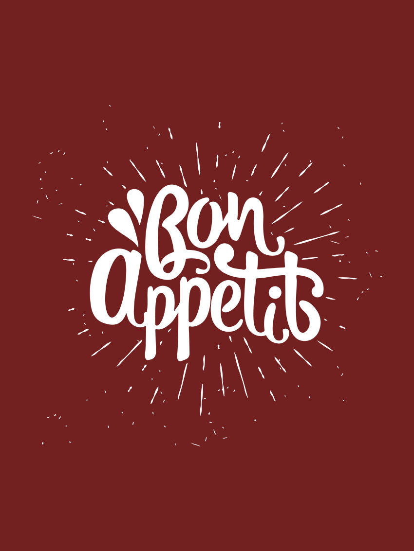 Bon Appetit- Maroon Crew Neck Chef T-shirt