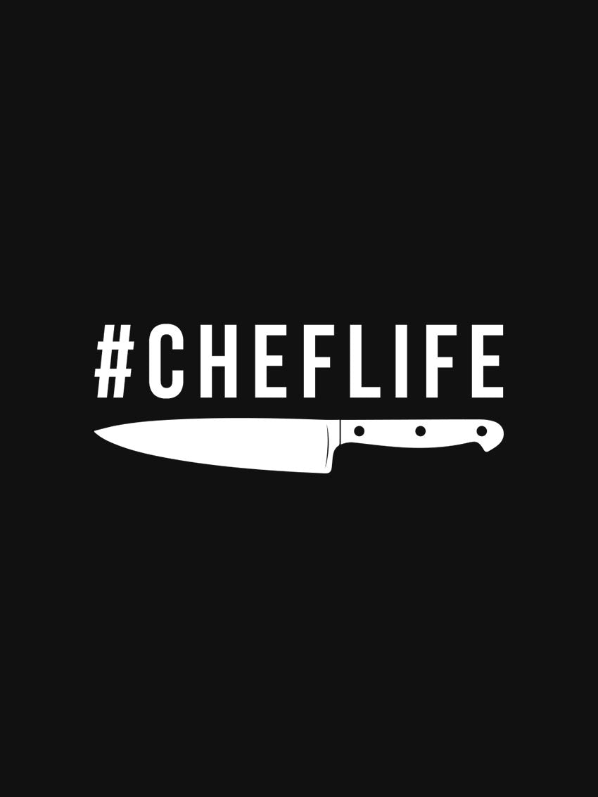 Chef Life- Black Crew Neck Chef T-shirt