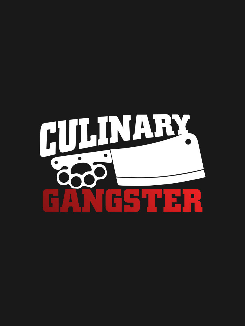 Culinary Gangster- Black Crew Neck Chef T-shirt