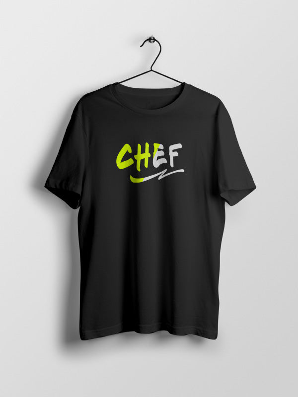 Chef Street Style- Black Crew Neck Chef T-shirt