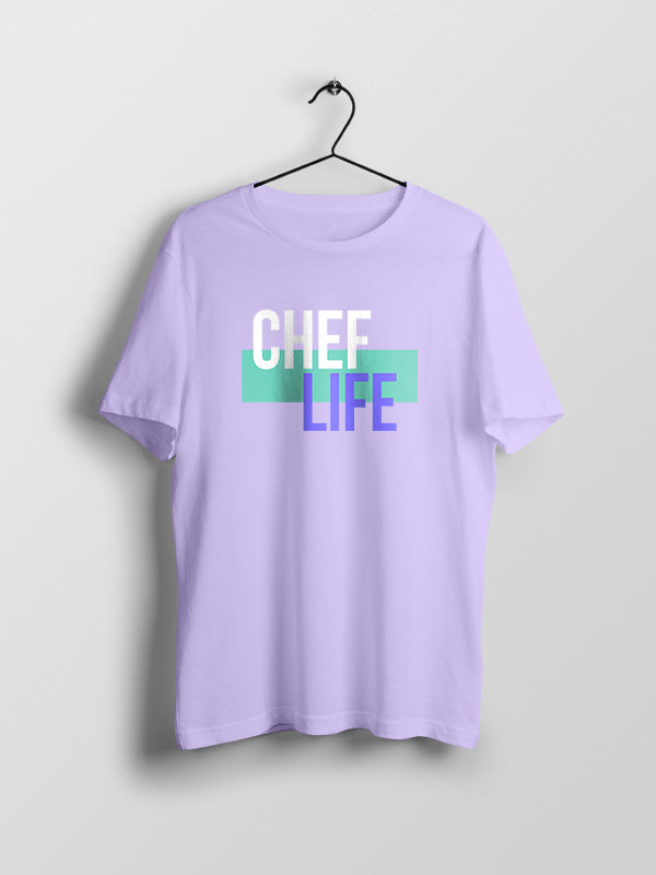 Chef Life Lavender- Lavender Crew Neck Chef T-shirt
