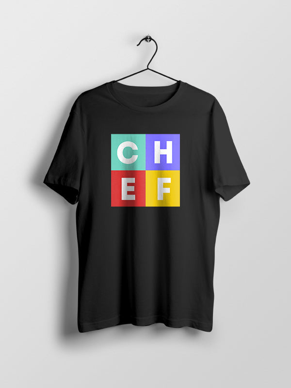 Chef- Black Crew Neck Chef T-shirt