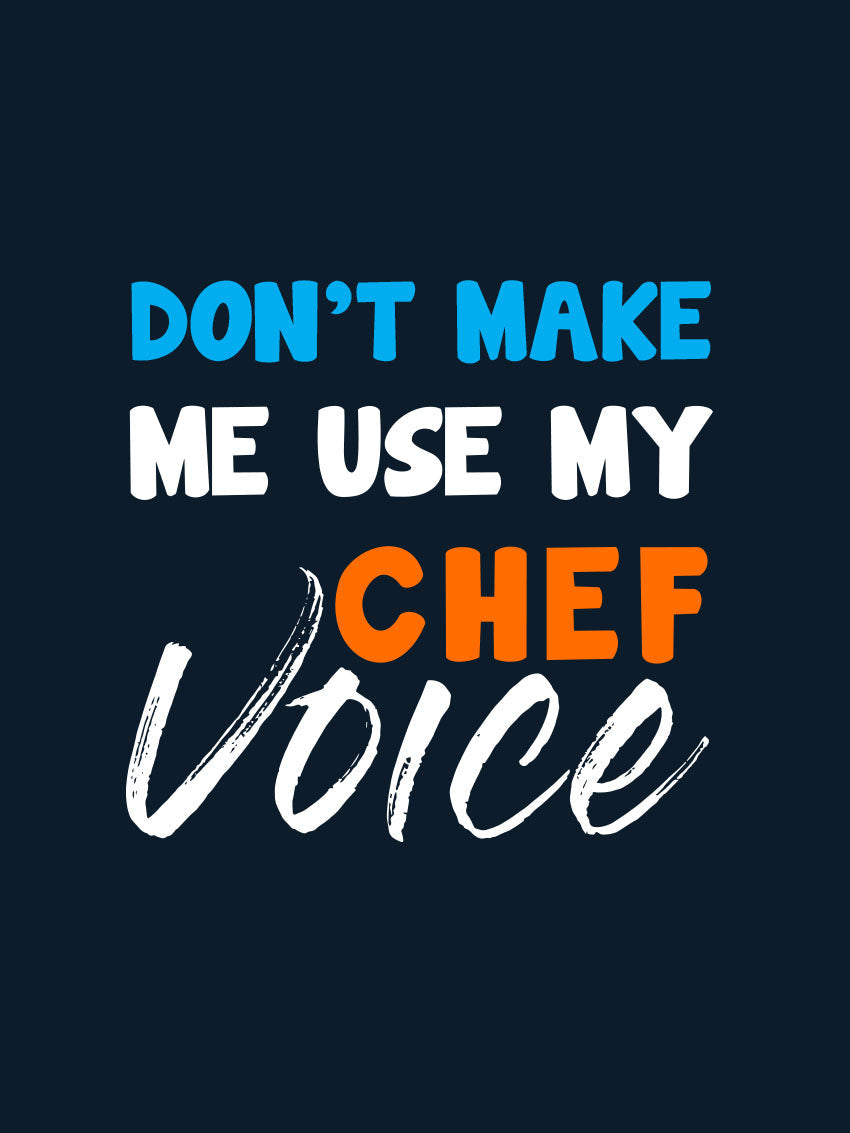 Chef Voice- Navy Blue Crew Neck Chef T-shirt