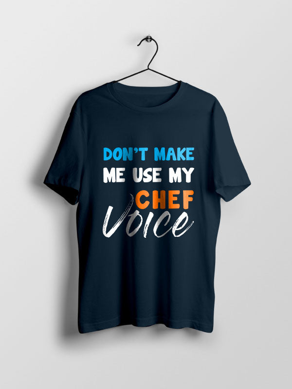 Chef Voice- Navy Blue Crew Neck Chef T-shirt