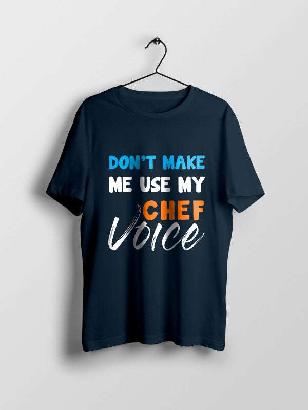 Chef Voice- Navy Blue Crew Neck Chef T-shirt