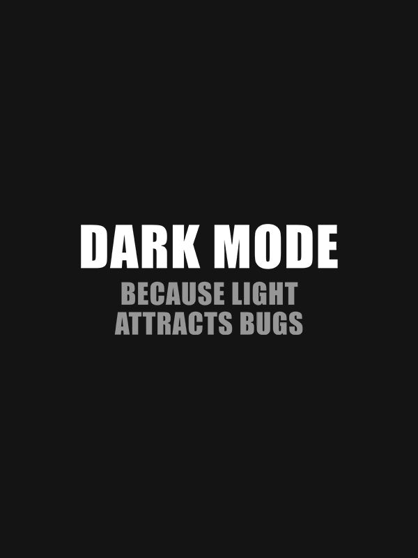 Dark Mode- Black Round Neck Coding T-shirt
