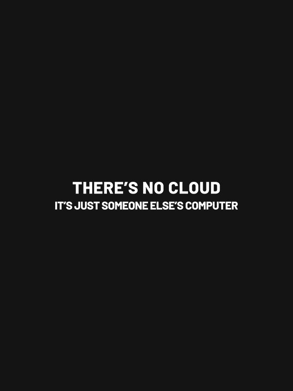There is no Cloud- Black Round Neck Coding T-shirt