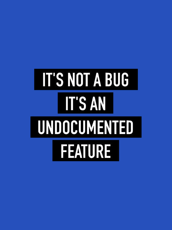 Undocumented Feature- Royal Blue Round Neck Coding T-shirt