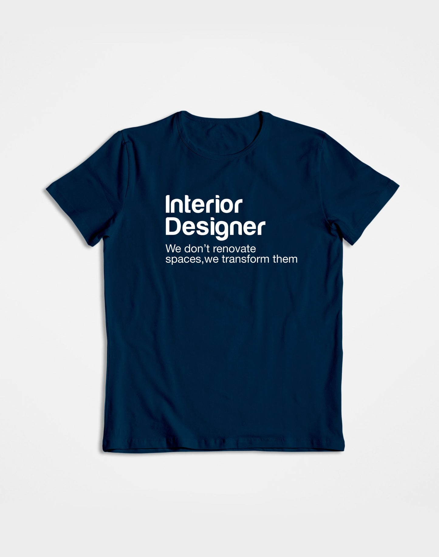 Transform Spaces- Navy Blue Round Neck Interior Designer T-shirt