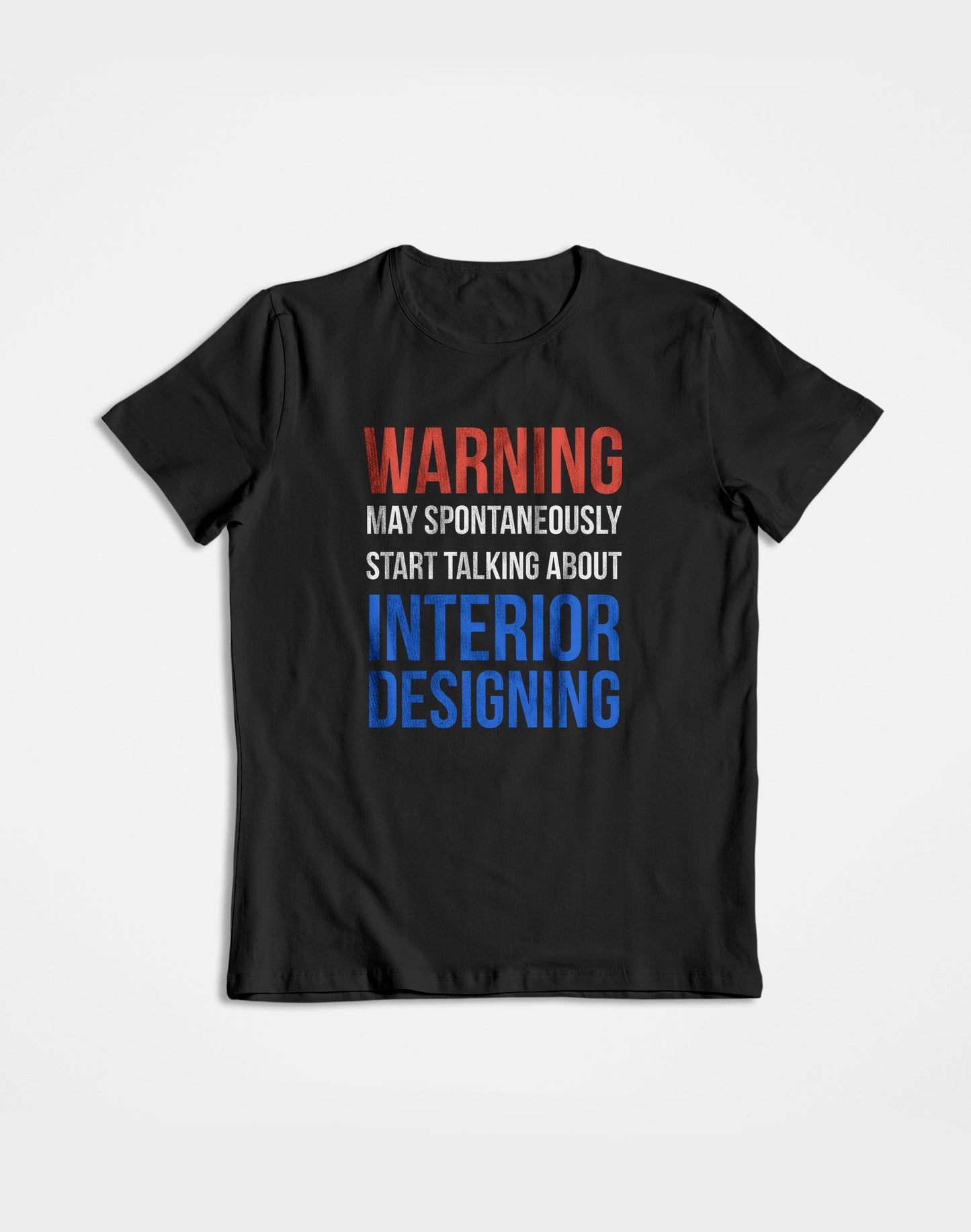 Talk About- Black Round Neck Interior Designer T-shirt