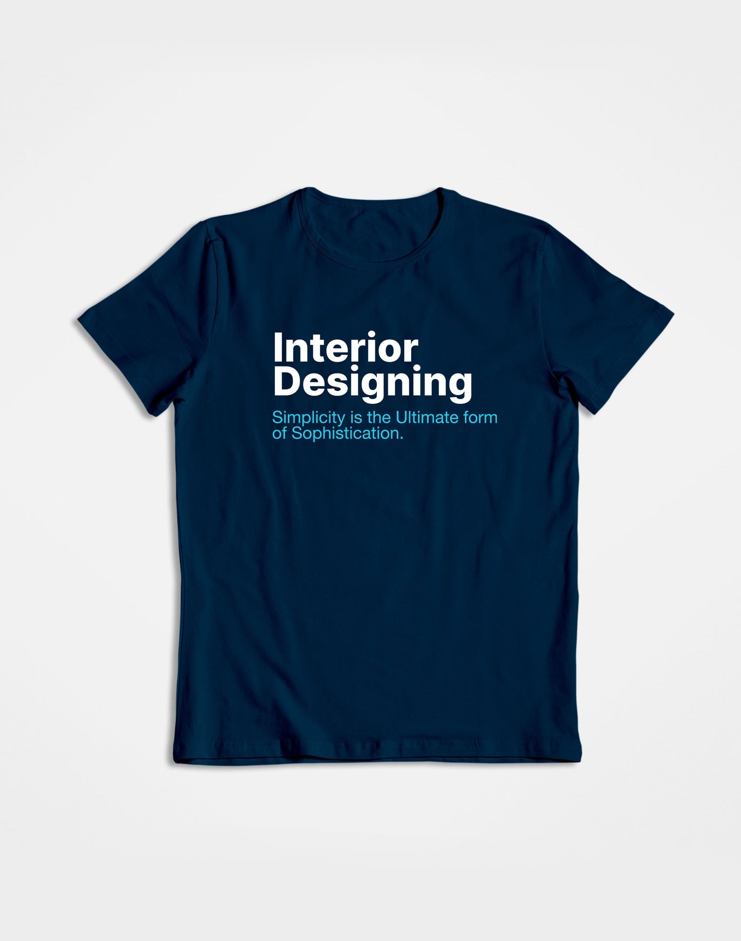 Simplicity- Navy Blue Round Neck Interior Designer T-shirt